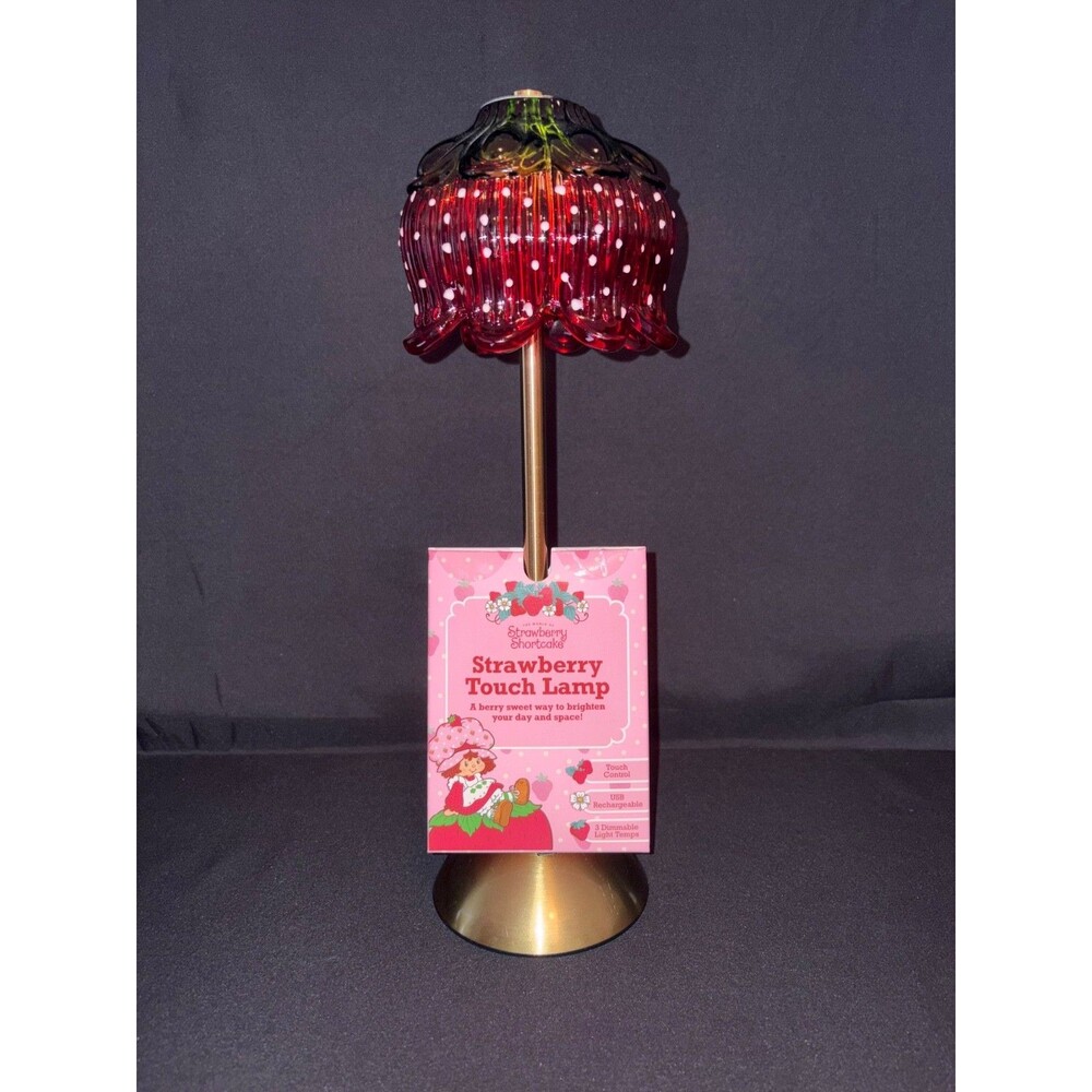 VIRAL Strawberry Shortcake Touch Lamp USB Rechargeable Glass Dimmable NEW TikTok